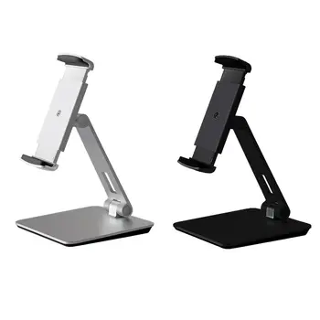 

elenxs Universal Smartphone & Tablet Stand Aluminum Alloy Desk Mount Holder 360 Degreen Bracket Replacement for iPad iPhone