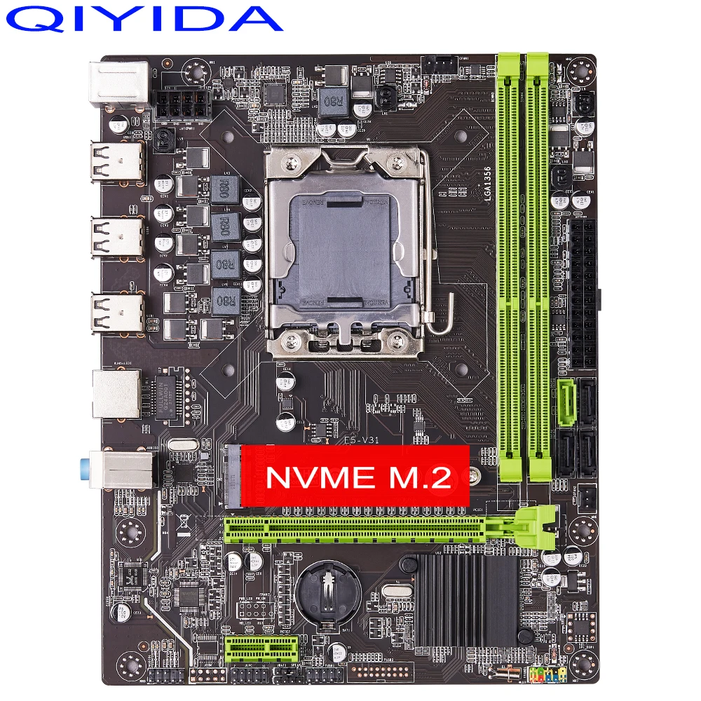 best budget gaming pc motherboard X79 motherboard set with Xeon LGA 1356 E5 2420 cpu 2pcs x 4GB = 8GB 1333MHz pc3 10600R DDR3 ECC REG  memory ram NVME M.2 SATA3.0 the motherboard