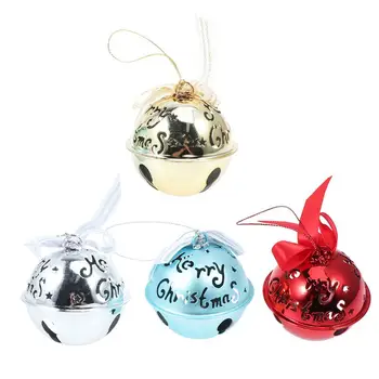 

Christmas Bell Hollow Out Bow Design Iron Bell Pendant Props Hanging Decor Christmas Supplies for Garden Christmas Tree