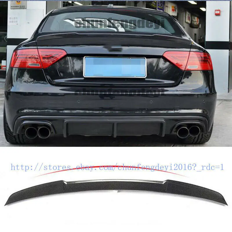Углеродное волокно авто задний спойлер багажника крыло губы пригодный для Audi A5 S5 2 двери 2009