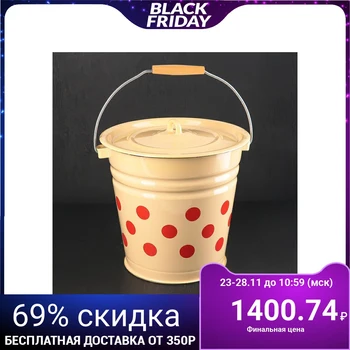 

Bucket "Red peas", 12 L, beige