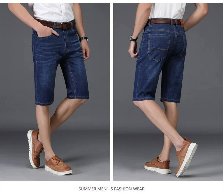 Мужские джинсы весна и лето стиль корейский стиль Slim Fit микро эластичные мужские брюки узкие брюки шорты Молодежный деним