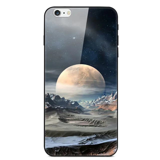 Чехол для iPhone 5, 6s, 6 Plus, 7, 8 Plus, чехол, окрашенный жесткий чехол из закаленного стекла для телефона, задняя крышка для Apple iPhone X, XR, XS, Max, чехол, сумка - Цвет: 1