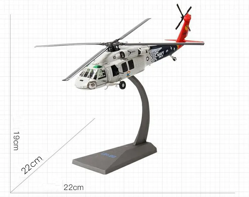 Коллекция 1: 72 Масштаб черный ястреб UH-60 модель вертолета истребитель Литой Сплав Американский военный самолет дисплей для детей и взрослых