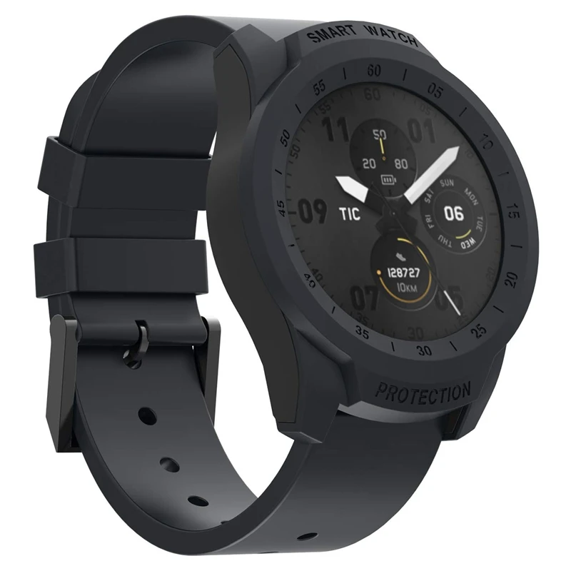 Защитный чехол бампер для Ticwatch Pro с защитой от царапин ульсветильник черный)