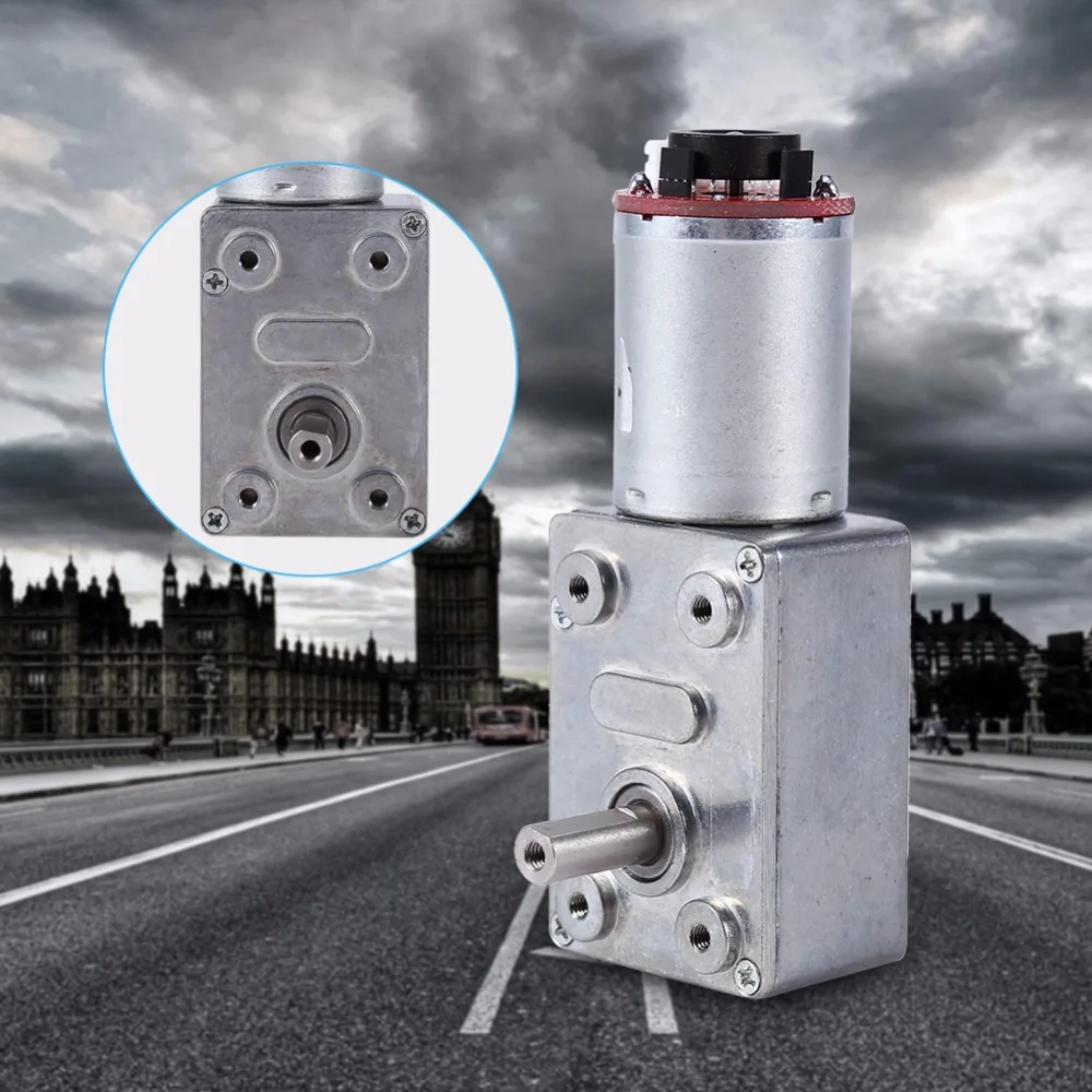 DC Motor High Torque Geared Reduction Motor with Encoder Srong Self-locking 100RPM/40RPM/30RPM/20RPM/10RPM