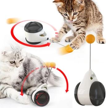 

Hot Sale Tumbler Swing Toys For Cats Kitten Interactive Balance Car Cat Chasing Toy With Catnip Funny Pet Products For Cat Toys