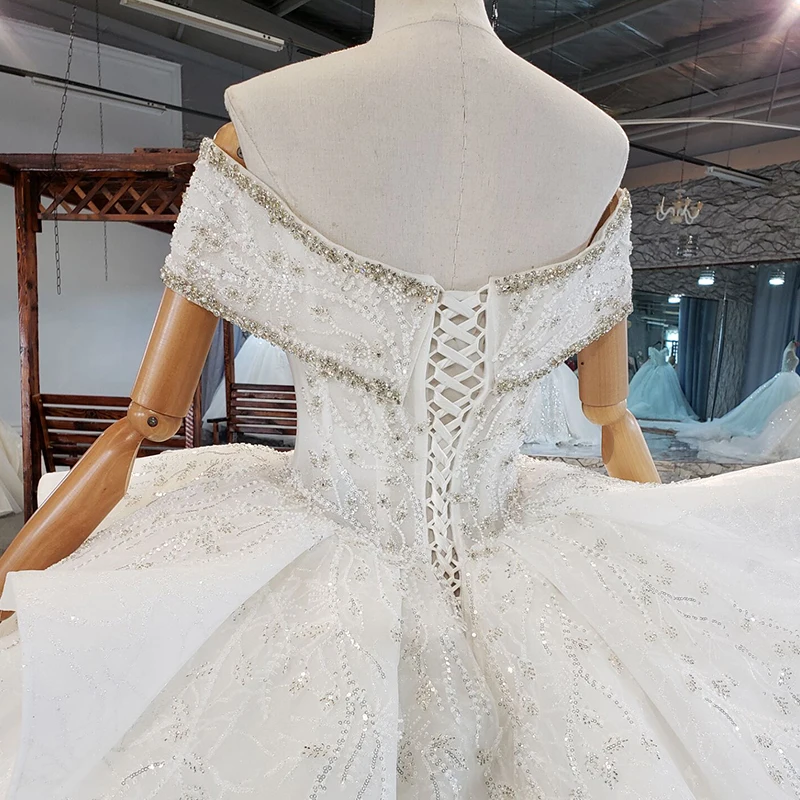HTL2173 White Bra Frill Bridal Women Wedding Dress Event Banquet Backless Luxury Applique Pattern Gown Wedding платье свадебное 6