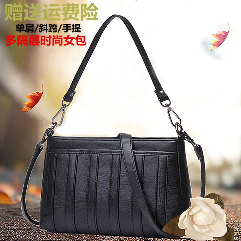 

2019 Spring New Style Simple Versitile Fashion Women's Square Sling Bag Middle-aged Mommy Bag Crossbody Bag Handbag