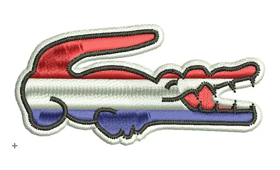 Crocodile Flag Утюг на Patches for Clothing заплата вышивки изготовленным на заказ логосом - Цвет: Антикварное серебро