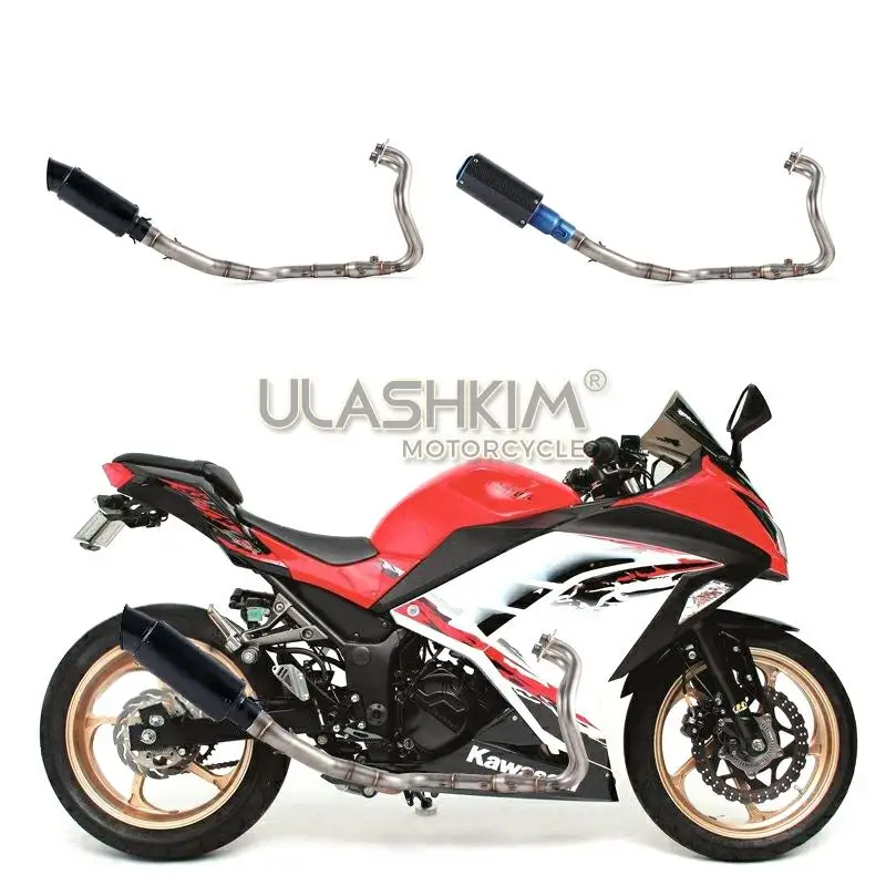 Полная выхлопная система мотоцикла без шнуровки для kawasaki Ninja 250 250R 300 Ninja250 ninja300 средняя труба с DB-KILLER