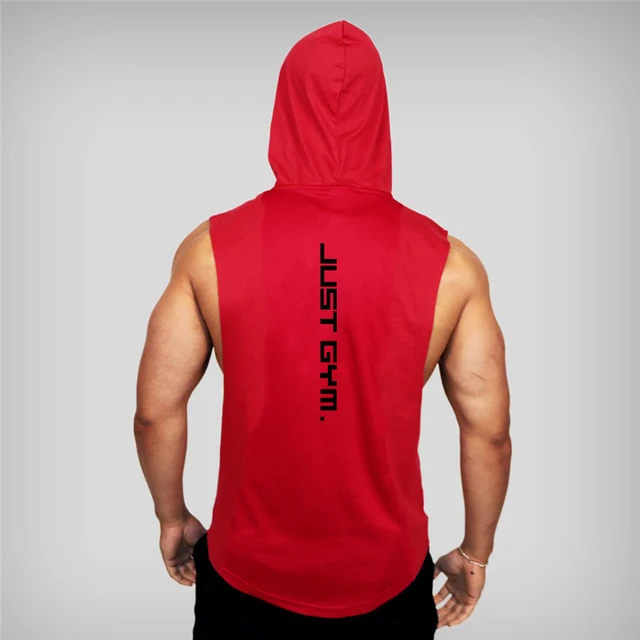 New Fashion Cotton Sleeveless Shirts Gym Hoodies Tank Top Men Fitness Shirt Bodybuilding Singlet Workout Vest Men 6