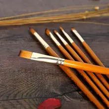 Желтая ручка Золотая нейлоновая кисточки для гуаши масляная краска ing акриловая Акварельная краска с кистью набор из 10 красок