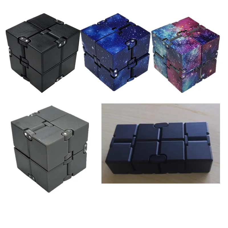 Cubo de Metal de primera calidad para niños, juguete de cubo mágico con deformación de aluminio para aliviar el estrés y la ansiedad EDC