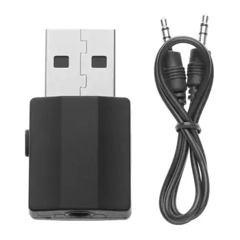

1Pcs Bluetooth 5.0 Transmitter Receiver 2-in-1 Portable Wireless Bluetooth Audio Adapter with 3.5mm Auxiliary Cable
