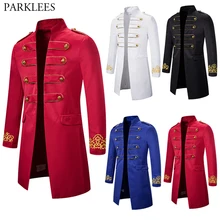 Тренч с золотой вышивкой, мужской костюм дворца в стиле барокко, мужские длинные пальто, длинная куртка с эполетом, Мужская одежда для сцены