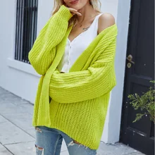 neon yellow cardigan