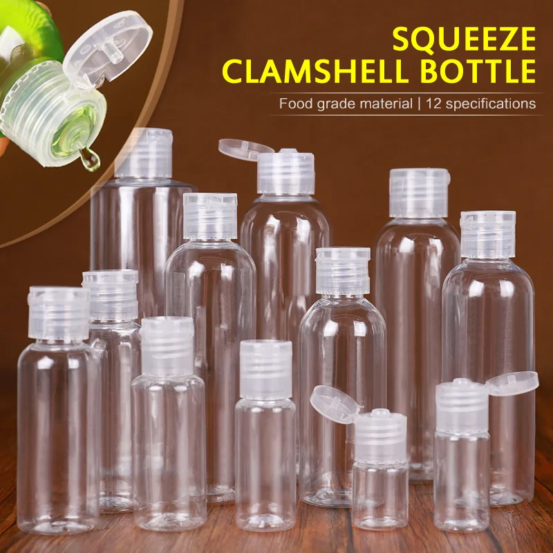 1Pc 5/10/30/50/80/120/200/250 Ml Plastic Transparent Bottle Butterfly Cap Makeup Tool Sub-bottling Clamshell | Красота и здоровье