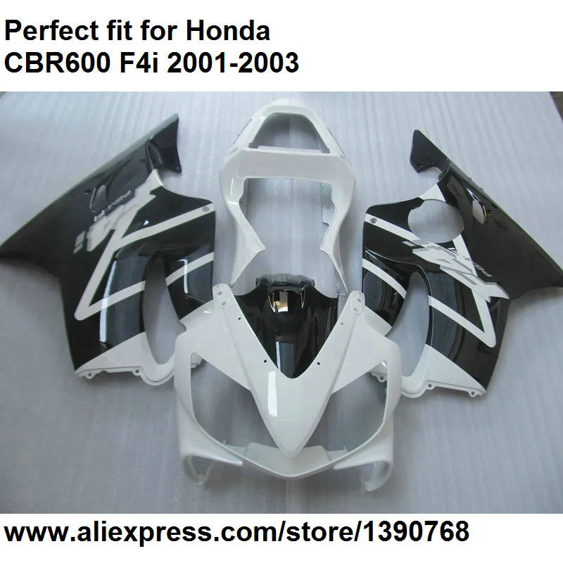 АБС-пластик Обтекатели для Honda CBR 600 F4i 01 02 03 черные белые обтекатели комплект CBR600F4i BA20