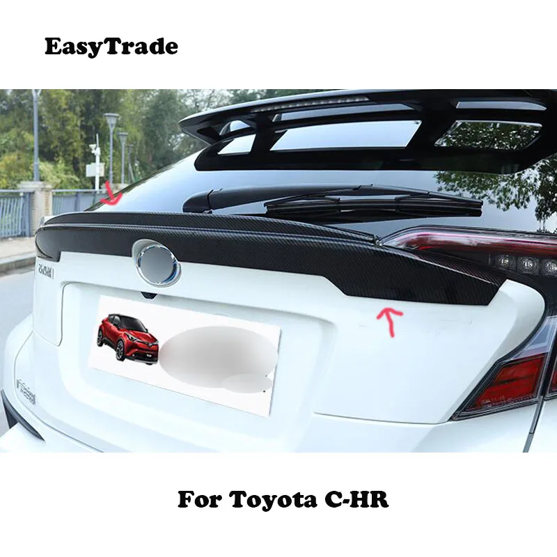 Для Toyota CHR C-HR аксессуары Автомобильный задний спойлер, крыло, багажник высокого качества углеродного волокна заднего крыла автомобиля задний спойлер