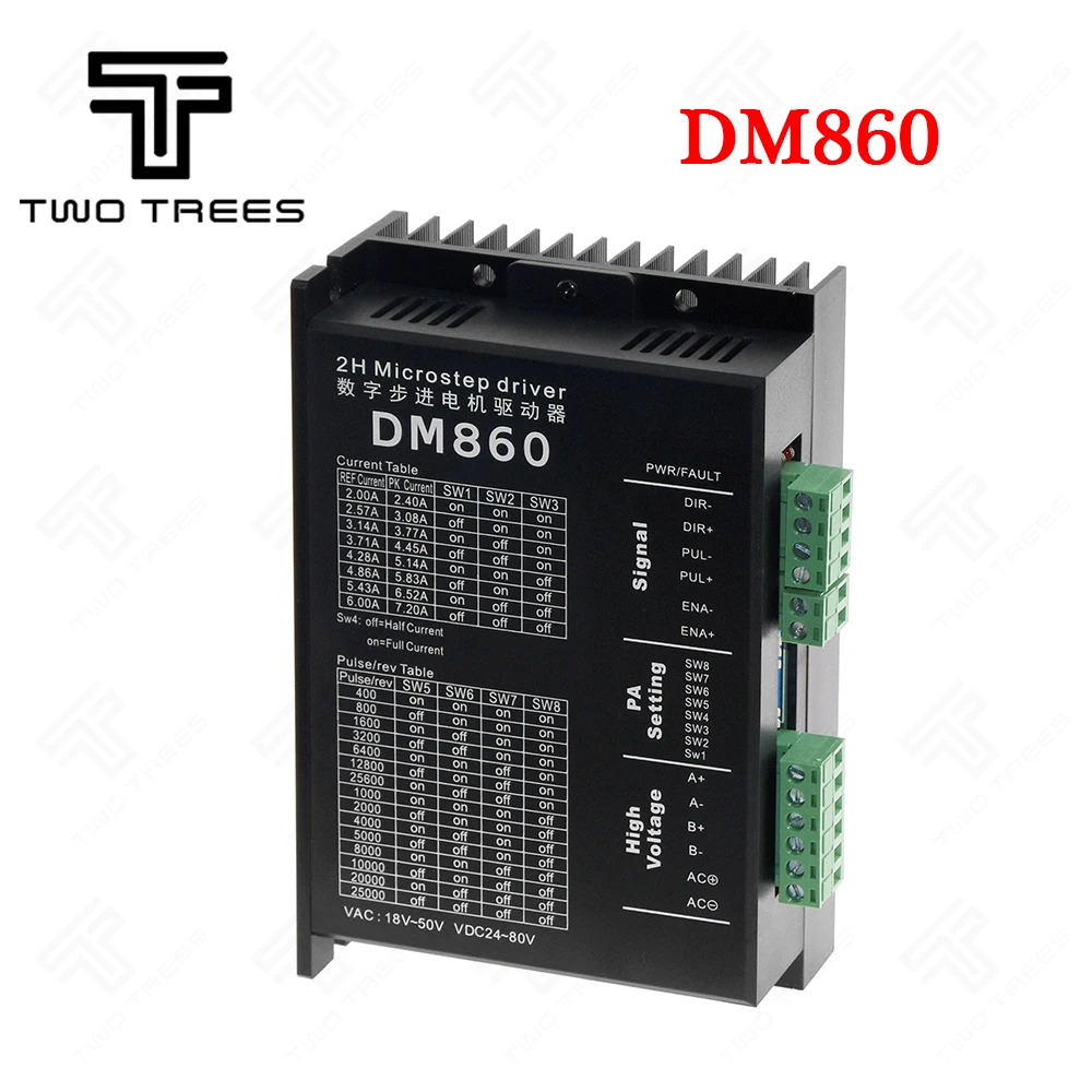 3d принтер шаговый двигатель драйвер cintroller DM860 микростеп мотор бесщеточный двигатель постоянного тока корпус для 57 86 шаговый двигатель Nema23 Nema34