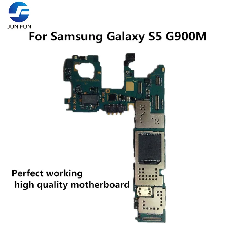 Бренд Jun Fun используется оригинальная материнская плата для Samsung Galaxy S5 G900M разблокированная материнская плата, логическая плата протестированная пластина