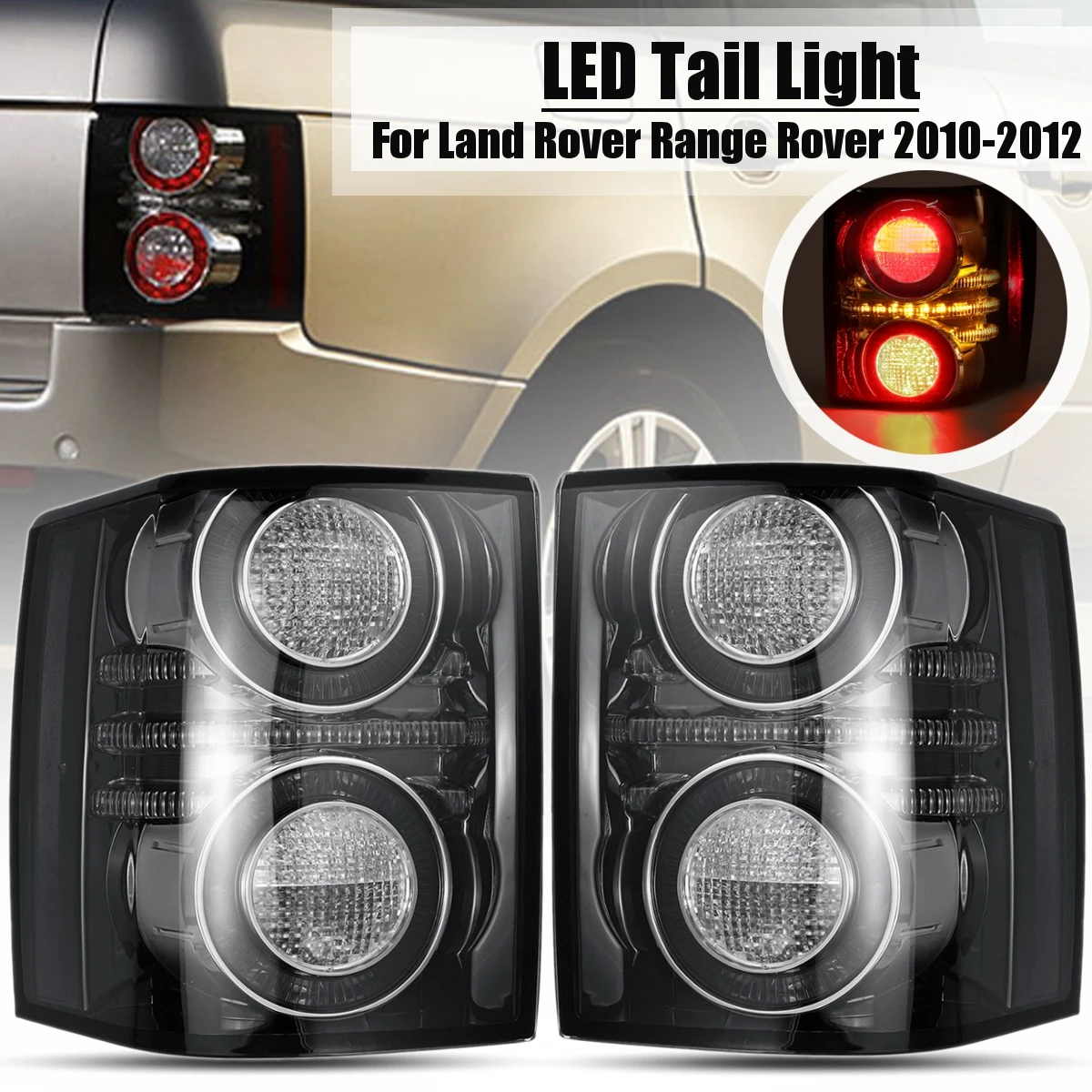 Задняя часть автомобиля светильник для Land Rover Range 2010 2011 2012 дым сзади Revese тормозной