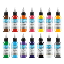 Professional 14 Color Permanent Tattoo Ink Set 1oz Makeup Body Art Eyebrow Lips 30ml