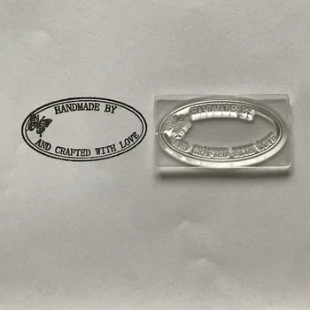 

Transparent Clear Stamps Handmade By Crafted with Love Butterfly Oval stamps