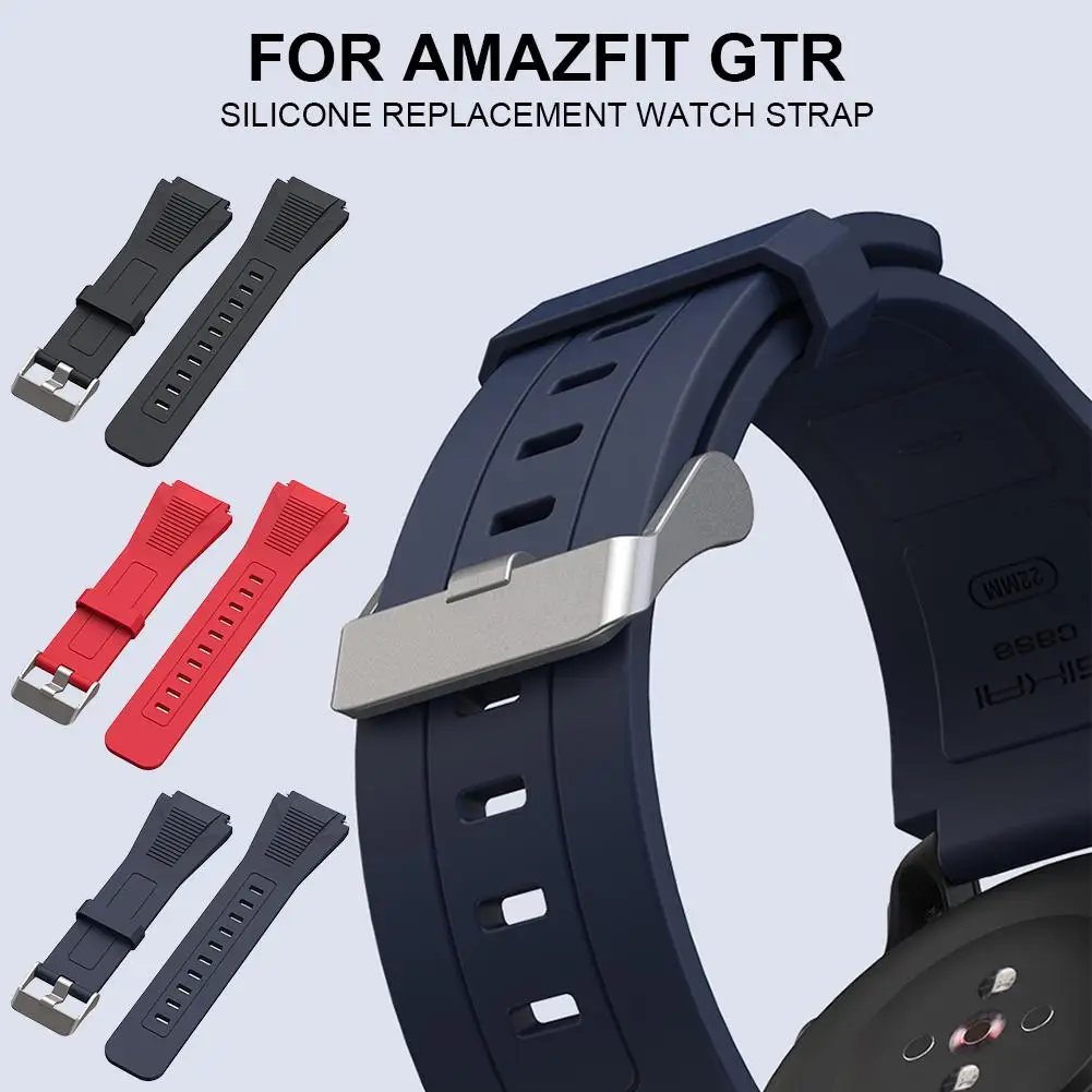 Сменный силиконовый ремень для Amazfit GTR 47 мм Мягкие часы ремешок аксессуары для Xiaomi Huami Amazfit GTR Смарт часы 22 мм ремешок