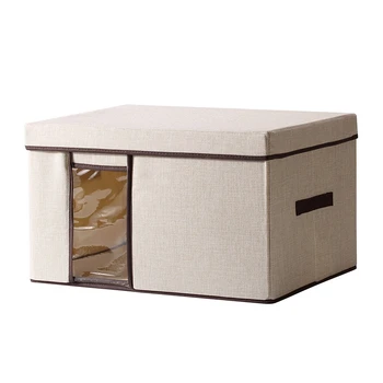 

Linen-Like Washable Clothes Storage Box Folding Wardrobe Storage Box Children's Toy Storage Box Treasure Chest