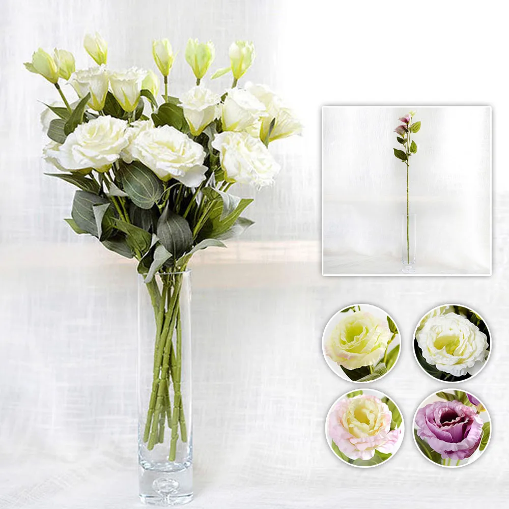 70 см Высота Trigeminal Eustoma Искусственные цветы реалистичные расположение для сада дома День святого Валентина Декор