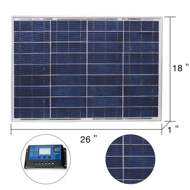 DOKIO 18V 40W Solar Panel  Silicon Power Polycrystalline  Painel Top Quality Solar Battery china Solar Fotovoltaico 3