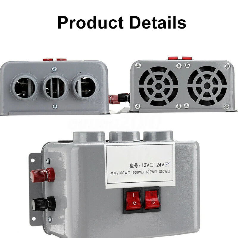 DC 12 V/24 V 800W автомобильный обогреватель вентилятор размораживатель ветрового стекла быстрый нагрев теплый туманоуловитель M8617