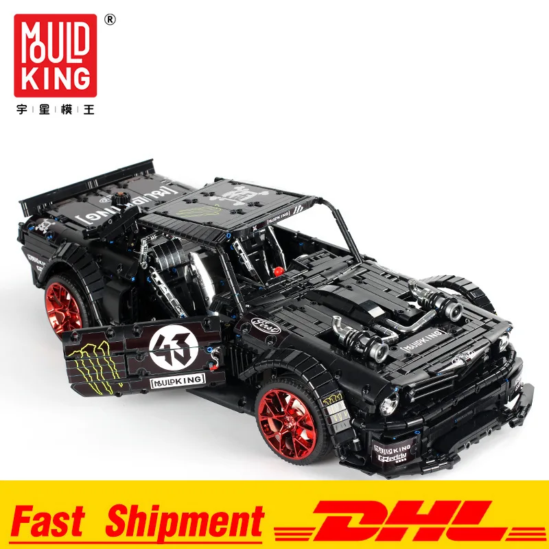 

IN Stock 13108 App RC Technic Car Ford Mustang Hoonicorn With Motor Compatible MOC-22970 23009 Building Block Bricks Toys
