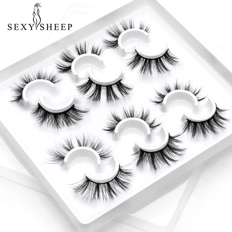SEXYSHEEP 6 пар 3D норковые накладные ресницы драматические Объемные Накладные макияж