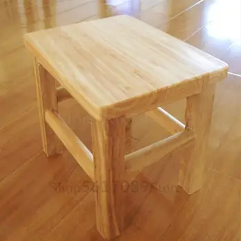 

Solid wood oak stool square wood bench change shoes stool home bench children stool chair foot stool