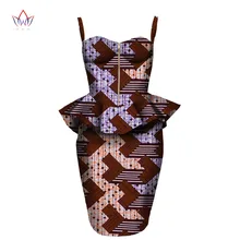 

2021 African Dress Plus Size 2 Pieces Ankara Print Dashiki Shirt Skirt Set Bazin Rche Femme Africa Clothing 5xl Natural WY1390