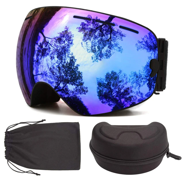 Skiing Goggles With Cloth Bag Case Set Ski Goggles100% Uv400