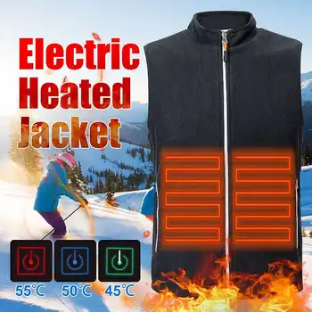 

Washable Electric Heated Vests Men Women USB Jacket Winter Outdoor Thermal Warm Wind Resistant Hiking Motor Waistcoat