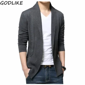 

Solid Color Cardigans Mens Coats 2020 Fashion Cardigan Men Long Sleeve Sweater Coat with Pocket Autumn Casual sweaters