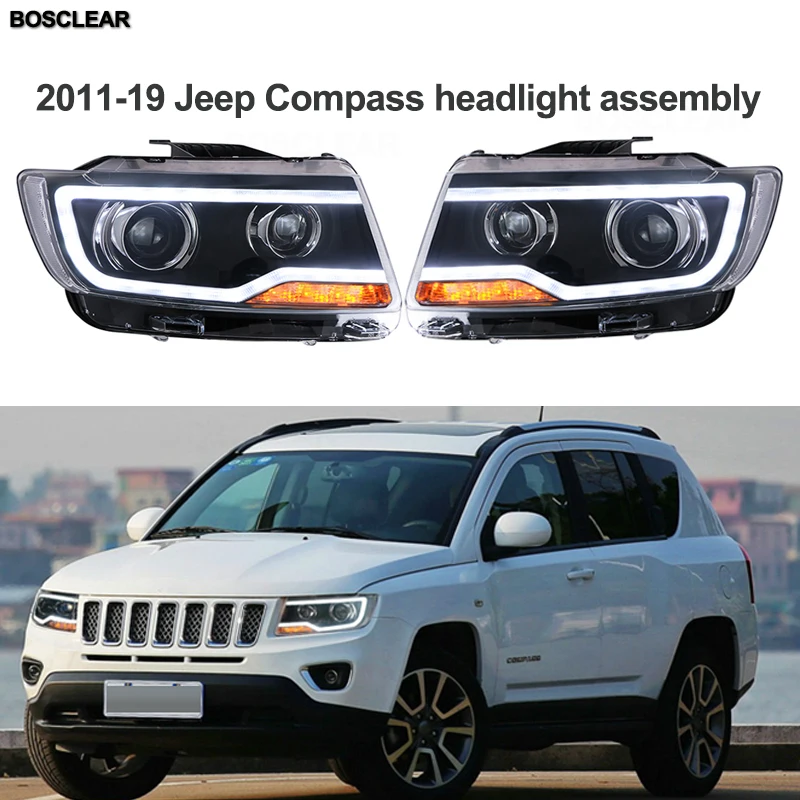 Faros LED para Jeep Compass, luces de circulación diurna, señal