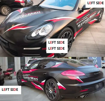 

LEFT SIDE HD Inkjet Engraving Modified Panamera Body Modified Car Sticker Body Universal Car Sticker Sunscreen Waterproof