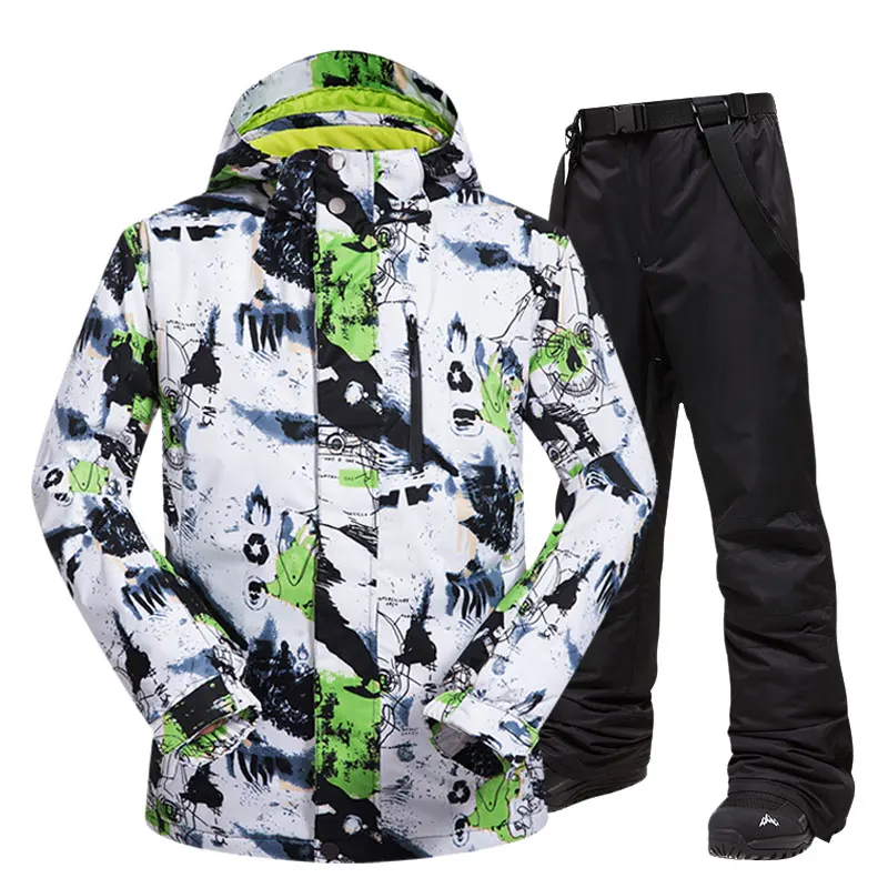 Online Ski Suit Men Winter New Outdoor Windproof Waterproof Thermal Snow Jacket And Pants Clothes Skiing And Snowboarding Suits Brands