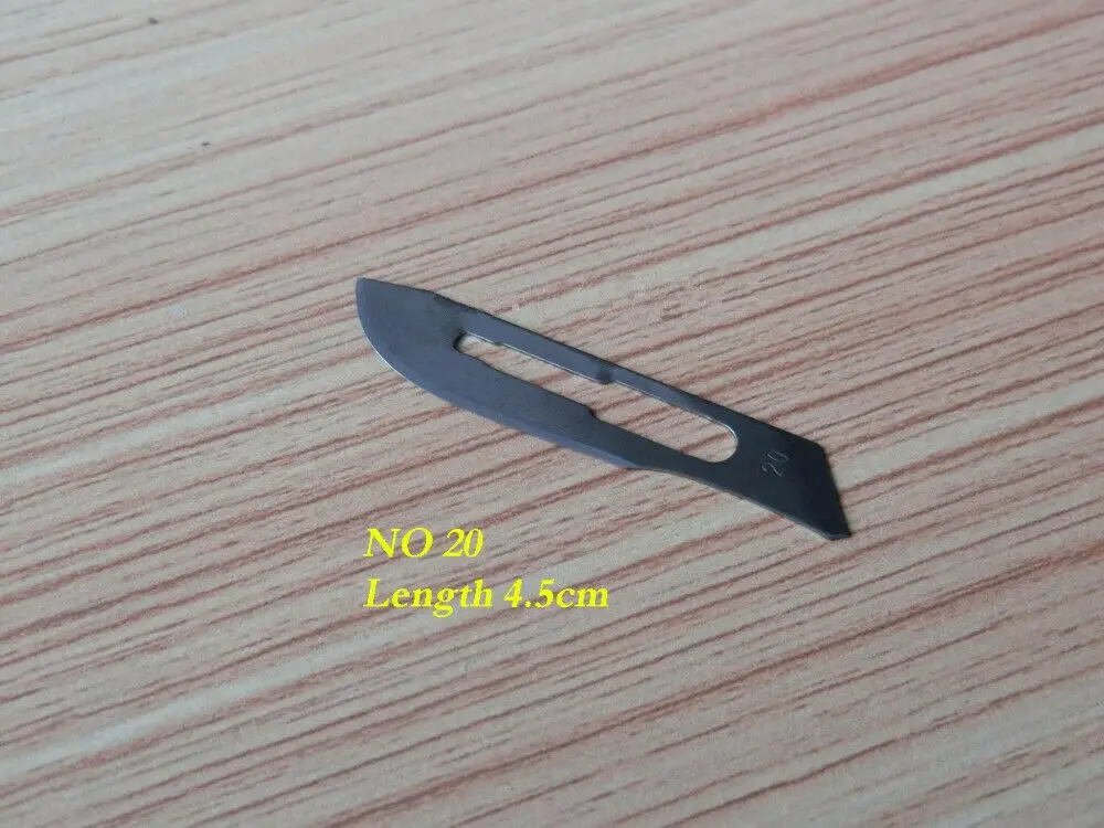 Blades 20-100pcs Углеродистая сталь хирургические скальпель лезвия, коробка из 100 шт, хирургические лезвия номер 10,11, 12,15, 18,20, 21, 22.23.24.25 - Цвет: Blades 20-100pcs