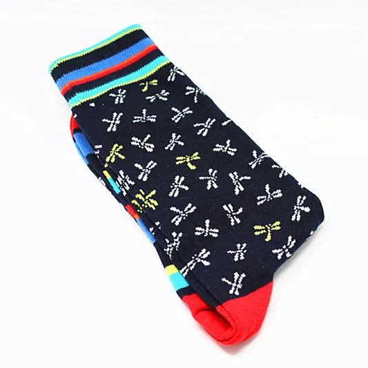 Тренд, модные дизайнерские Хлопковые женские носки унисекс, носки с цветами животных, деловые мужские носки для свадьбы, подарки - Цвет: 16