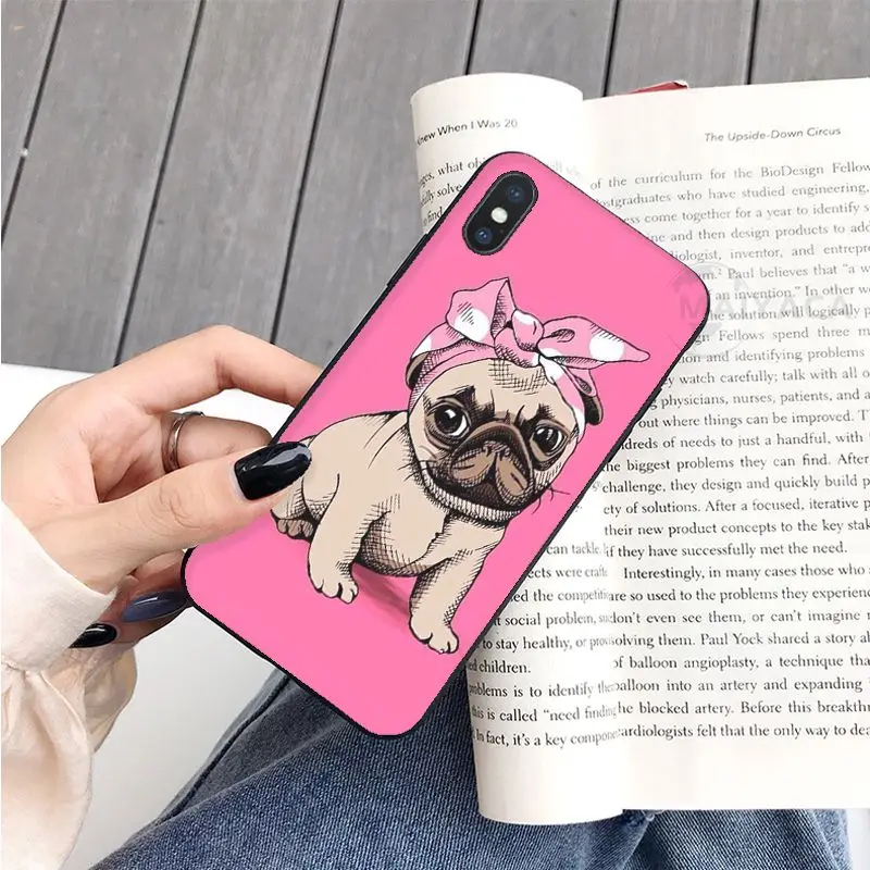 Tren untuk Anak Laki-laki Hewan Lucu Pug Anjing Cellphone Cover untuk Huawei Kehormatan 8 8e 8X9 Lite 10 10i lite 20 20i 30 Pro V30 Pro