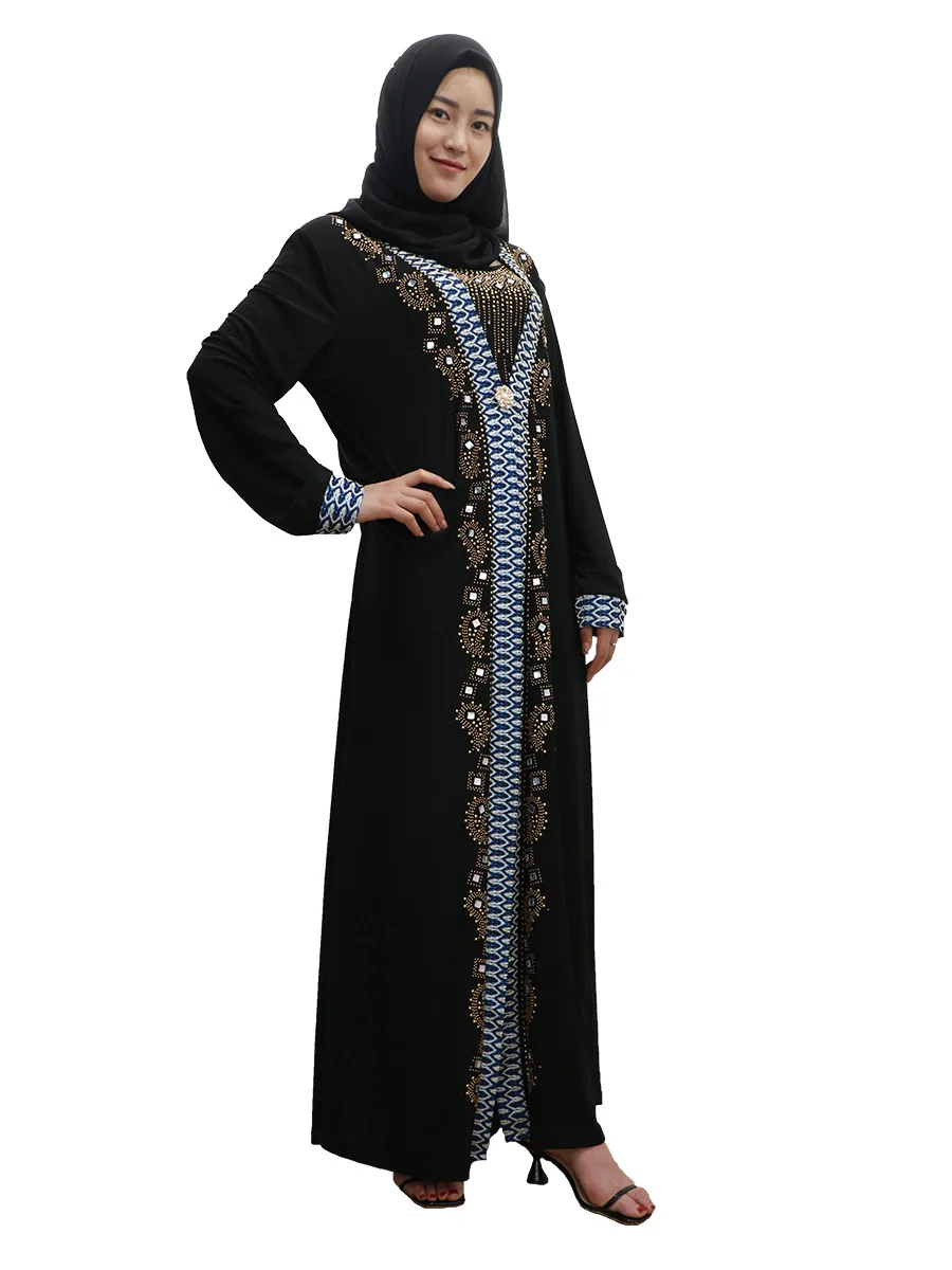 Женский халат с Алмазный халат мусульмане арабы Среднего Востока мусульмане мусульманское платье - Цвет: 2