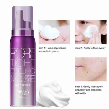 

80ml Face Cleanser Removing Dead Skin Pore Tight Peeling Mousse Exfoliating Moisturizer Cleanser Oil Control Face Care