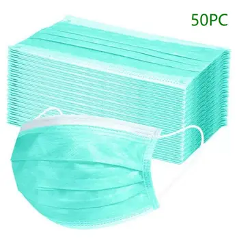 

50PC Children Mask Non-woven 3 Layers Anti-dust Masks Disposable Safe Breathable Face Mouth Mask Kids Ear Loop Filter Masks